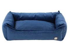 Лежак для собаки eGarden Velvet Lounge 50х30х22 велюр gray violet світло-синій