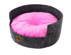 Лежак Релакс №2 "Lucky Pet", сіро-рожевий, 40х40х17см