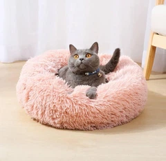 FunToys Дуже мʼяка Лежанка пуфік 50 см рожевий для котів собак ( а42 )