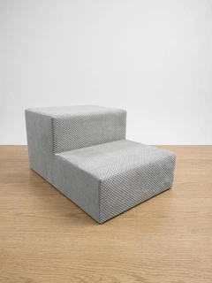 Без бренду Ступеньки-пандус для собак корги 60*40*30 подвійні світло сірі