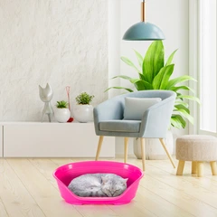 Пластиковий лежак для собак та кішок Ferplast Siesta Deluxe 2 Fuchsia