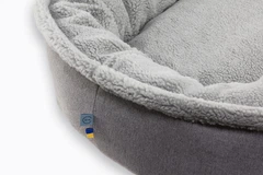Овальний Лежак Harley and Cho Donut Fur Gray L 100х70х21 cm Сірий для собак (3103719)