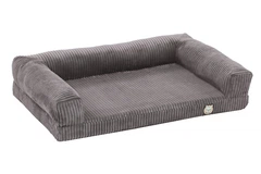 Лежак для собак eGarden Comfort Box, кордовий велюр 50х75 сіро-коричневий