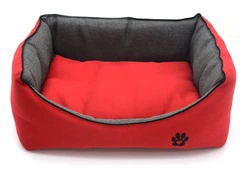 Zoo Hunt Лежак для собак і котів Loft червоний + сірий №4 600х800х225 мм (3B9763FE4B46)