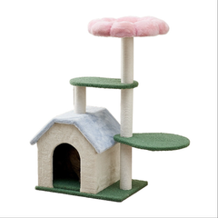 Без бренду Кігтеточка-комплекс для кота Volso KT-036 (Cat Tree) з поличками та будиночком стійка конструкція