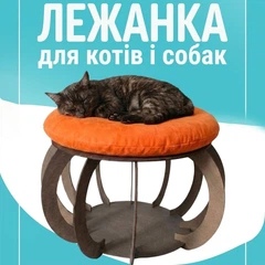 Без бренда Дерев'яне ліжко 2 поверхи для котів та собак Затишне ліжко, Маленька лежанка для тварин