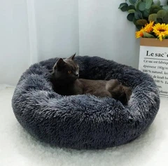 Без бренду Лежак для тварин Sleepy Lux графіт Лежанка пуфік для котів та собак 60 см
