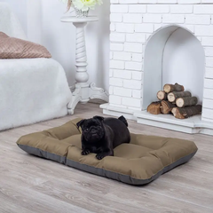 Pet Zoom Лежак лежанка для котів і собак спальне місце 120х80х10 см (13582-Нів) Хакі з сірим