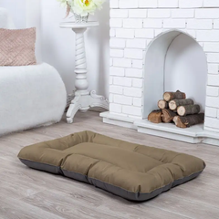 Pet Zoom Лежак лежанка для котів і собак спальне місце 120х80х10 см (13582-Нів) Хакі з сірим