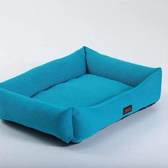 Лежак для собак та котів Happy Peppy Sofa Рогожка 70х50 см Блакитний