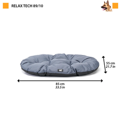 Подушка для собак та котів Ferplast Relax Tech 89/10 85х55 см Сірий стійка до подряпин і водовідштовхувальна