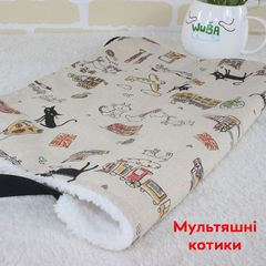 Без бренду Плюшевий гамак для котів і дрібних тварин 26×26 см Мультяшні котики CC-S (JDT-0850230)