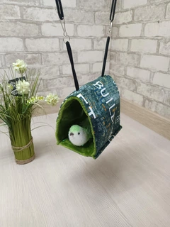 Без бренда Підвісний будиночок для птахів, гамак для папуг Animals_joy S 14,5*12*14 см (031)