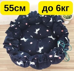 Solve М’який лежак-будиночок трансформер для котів і собак 55 см — 2-в-1, до 6 кг, регульований теплий килимок KT8004702