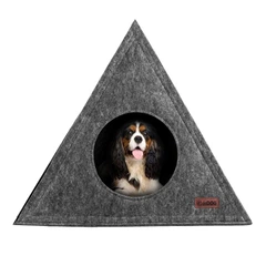 Hi Dog Будиночок для кота собаки Трикутний 70х58 см Сірий