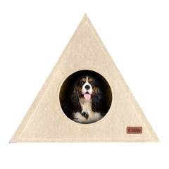 Hi Dog Будиночок для кота собаки Трикутний 50х42 см Бежевий