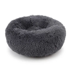 Лежак-пуфік Taotaopets 552201 L Dark Grey для котів собак круглий лежанка (OPT-8781)