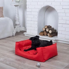 Pet Zoom Лежак лежанка для котов и собак спальное место 60х45х20 см (13592-Нов) Красный