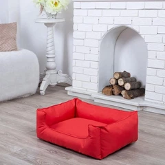 Pet Zoom Лежак лежанка для котов и собак спальное место 60х45х20 см (13592-Нов) Красный