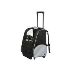 Сумка-рюкзак для собак та котів Trixie Trolley до 8 кг 32х45х25 см чорна з сірим