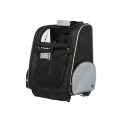 Сумка-рюкзак для собак та котів Trixie Trolley до 8 кг 32х45х25 см чорна з сірим