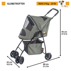 Ferplast Візок для дрібних порід собак 80 x 42 x h 95 см GLOBETROTTER (A-037144)