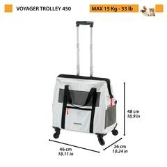 Ferplast Тролей-переноска для собак і котів 46 x 26 x висота 48 см VOYAGER TROLLEY 450 (A-038123)
