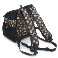 Без бренду Рюкзак-переноска для котів і собак коричневий 25x35x40 см, плащова тканина (264BD55061EF)