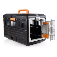 Fat Cat Переноска розкладна для собак і котів FC-550 55×31,5×36,4 см IATA для Авіаперельотів до 12 кг Чорна ( IBA026B )