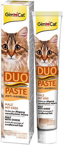 GimCat (ДжимКет) Anti-Hairball Cheese & Malt Duo-Paste - Паста зі смаком сиру для виведення шерсті у котів