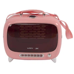 M Pets Переноска ТВ 60-х для котів та собак дрібних порід і гризунів M-Pets Sixties TV Pet Carrier 44,7x26,6x38,4 см (6953182736981)