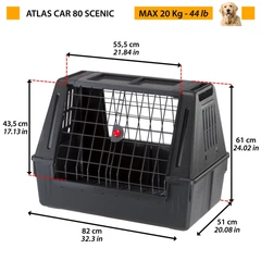 Ferplast Автомобільна переноска для собак 82 x 51 x h 61 см ATLAS CAR SCENIC (A-036818)