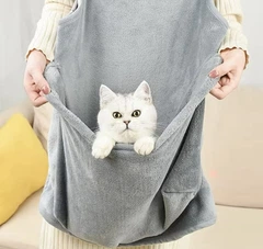 Без бренду Фартух-переноска Mop Cat Apyon для котів Сірий 62×57 см. (81965)
