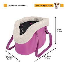 Сумка-переноска для собак і котів Ferplast With-Me Winter коричнева до 8 кг 43.5х21.5х27 см 79515021