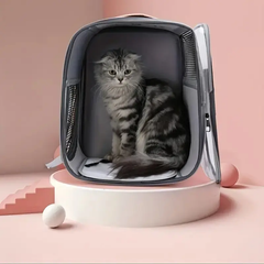 Style Pets Рюкзак сумка переноска для тварин кішок собак з прозорою стінкою вентиляцією килимком 40x30x28 см (477244-Prob) Рожевий