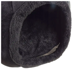 Лежанка будиночок для котів до 6 кг водонепроникне дно чорний Purlov LS-0909