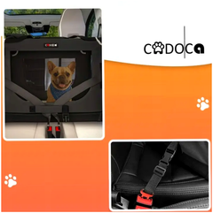 Lassie Сумка-переноска для собак і кішок 60x44x42 см М Cadoca антрацитовий колір