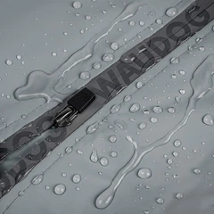 Дощовик комбінезон для собак середніх порід WAUDOG Clothes Collar водонепроникний захисний від бруду з блискавкою на спині сірий розмір M35 довжина 32-35 см обхват грудей 59-62 см шиї 37-40 см (198711