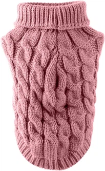 Светр для собак та котів EcoToys Pink S рожевий A: 22 см B: 30 см C: 22 см 6975