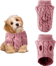 Светр для собак та котів EcoToys Pink S рожевий A: 22 см B: 30 см C: 22 см 6975