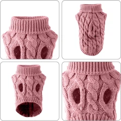 Светр для собак та котів EcoToys Pink S рожевий A: 22 см B: 30 см C: 22 см 6975