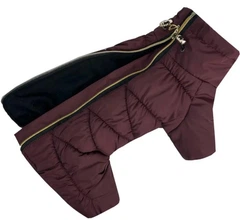 Зимовий комбінезон для собак на блискавці Dogs Bomba Comfort NEW марсала R-67 4р