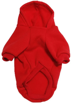 Худі для собак та котів EcoToys Red XL червоне A: 37 см B: 43 см C: 29 см X-7061