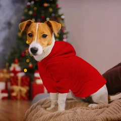 Худі для собак та котів EcoToys Red XL червоне A: 37 см B: 43 см C: 29 см X-7061