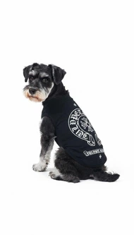 Без бренда Одяг для собак чорна футболка Chrome Hearts стиль для малих порід М