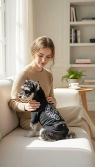 Без бренда Одяг для собак чорна футболка Chrome Hearts стиль для малих порід М