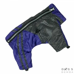 Dogs Bomba Комбінезон - дощовик фліс 31 см (об'єм до 39см) горошок розмір 4 для собак S