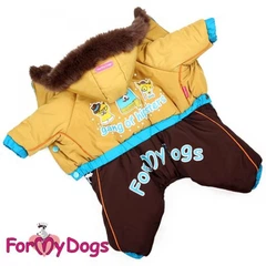 Зимовий комбінезон для собак "Вусаті Ведмедики" жовтий 10 For My Dogs (2000003551637)