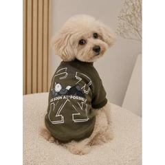 Без бренда Теплий світшот ASAP Teddy хакі для собак та котів M OFF White (zoo0005775)