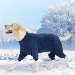 Флісовий комбінезон для собак Wan Talk Four-legged Pullover Dog Coat, Navy Blue, S